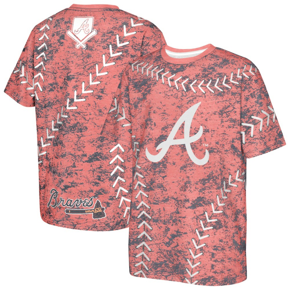Atlanta Braves Youth Slide Score Bold T-Shirt Discount