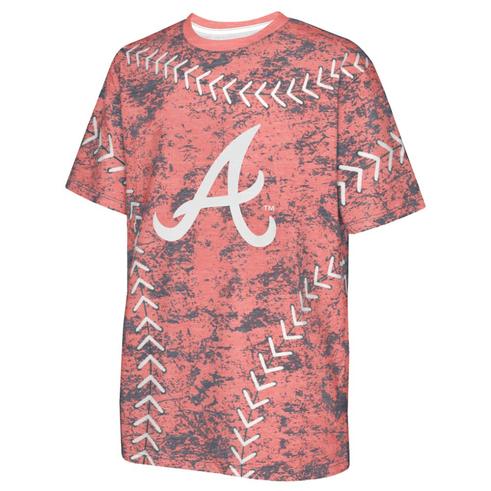 Atlanta Braves Youth Slide Score Bold T-Shirt Discount