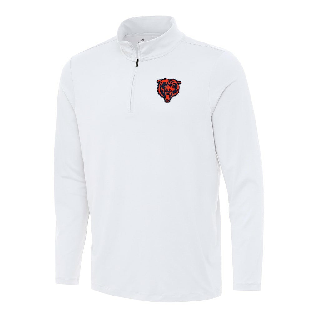 Chicago Bears Antigua Reprocess Quarter-Zip Top - White - NFL