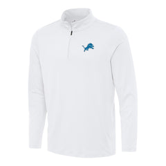 Detroit Lions Antigua Reprocess Quarter-Zip Top - White - NFL