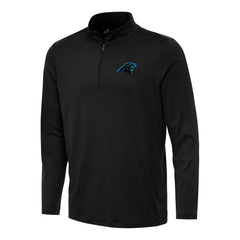 Carolina Panthers Antigua Reprocess Quarter-Zip Top - Black - NFL