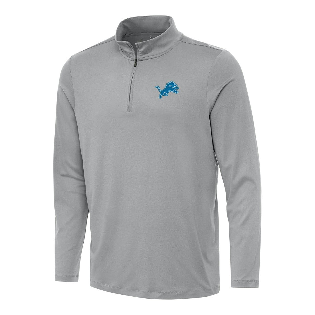 Detroit Lions Antigua Reprocess Quarter-Zip Top - Gray - NFL