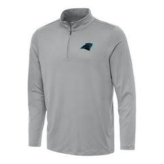 Carolina Panthers Antigua Reprocess Quarter-Zip Top - Gray - NFL