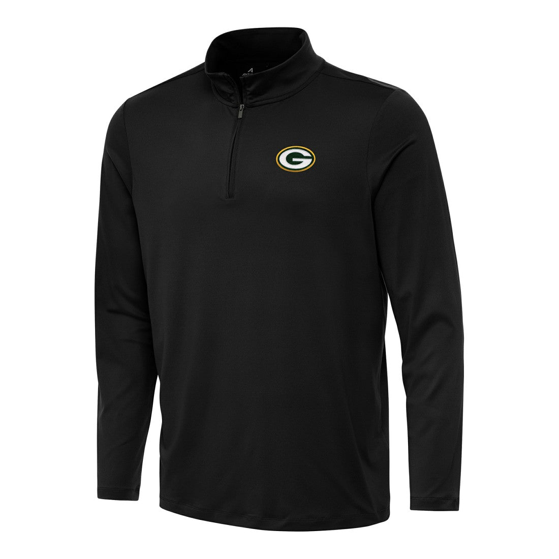 Green Bay Packers Antigua Reprocess Quarter-Zip Top - Black - NFL