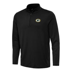 Green Bay Packers Antigua Reprocess Quarter-Zip Top - Black - NFL