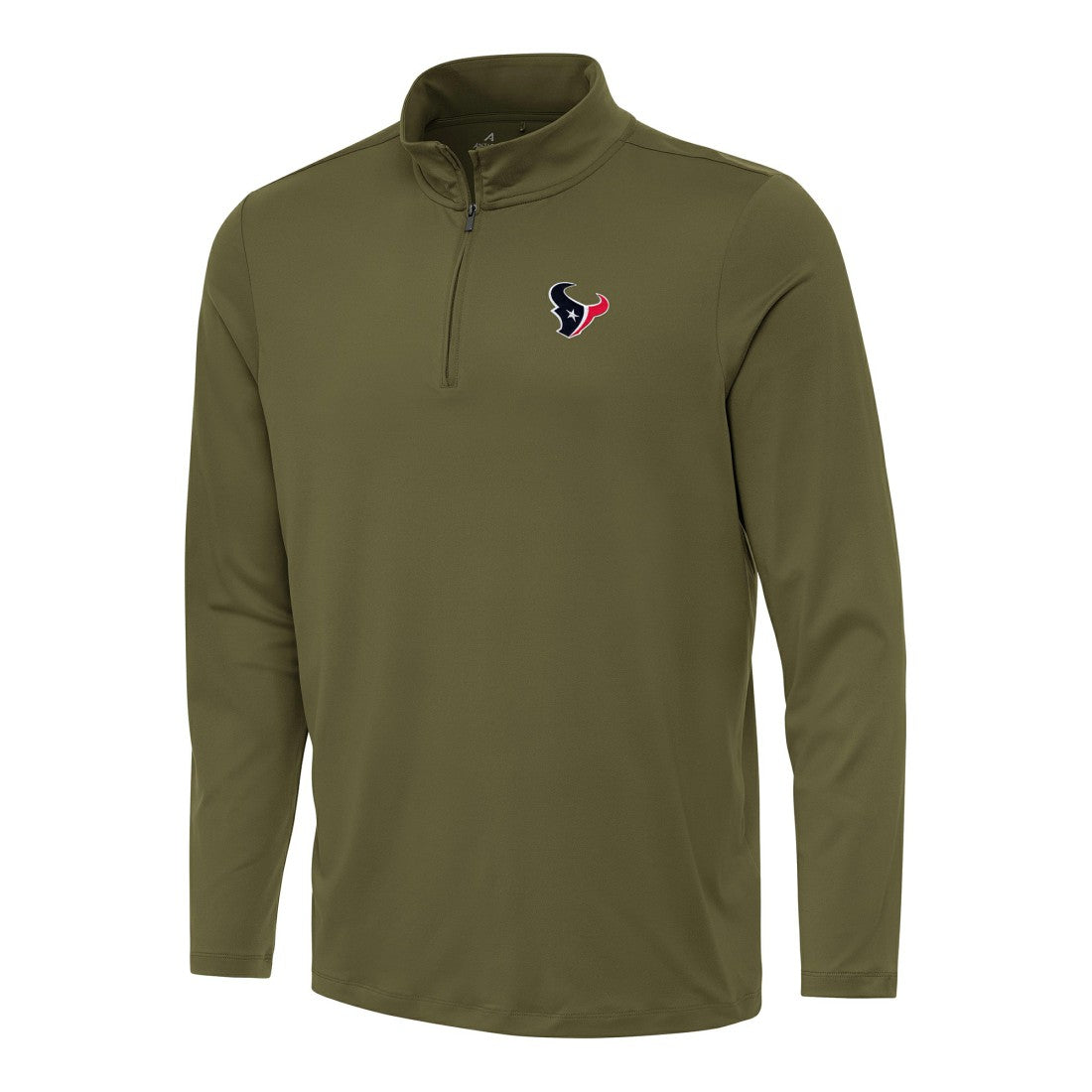 Houston Texans Antigua Reprocess Quarter-Zip Top - Olive - NFL