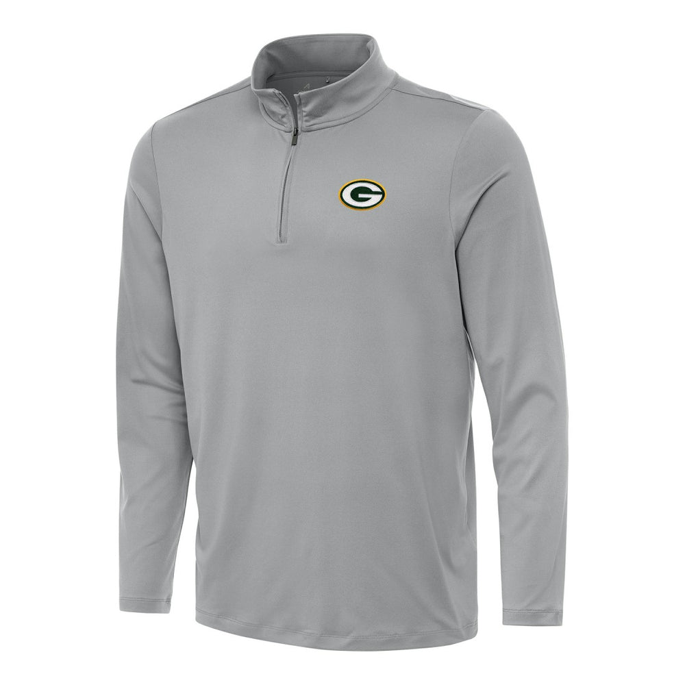 Green Bay Packers Antigua Reprocess Quarter-Zip Top - Gray - NFL