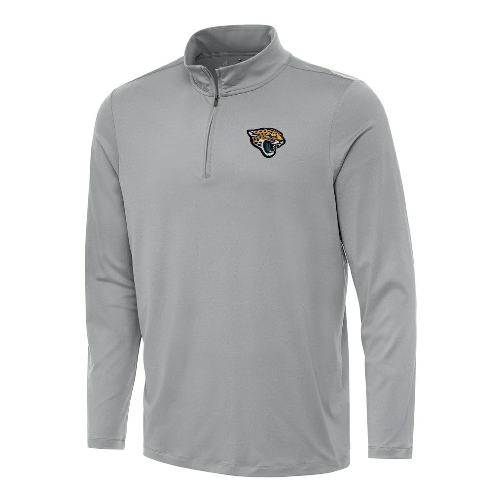 Jacksonville Jaguars Antigua Reprocess Quarter-Zip Top - Gray - NFL