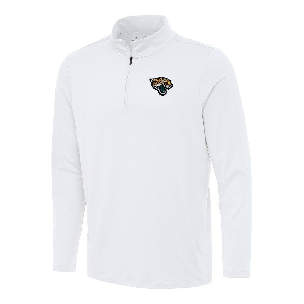 Jacksonville Jaguars Antigua Reprocess Quarter-Zip Top - White - NFL