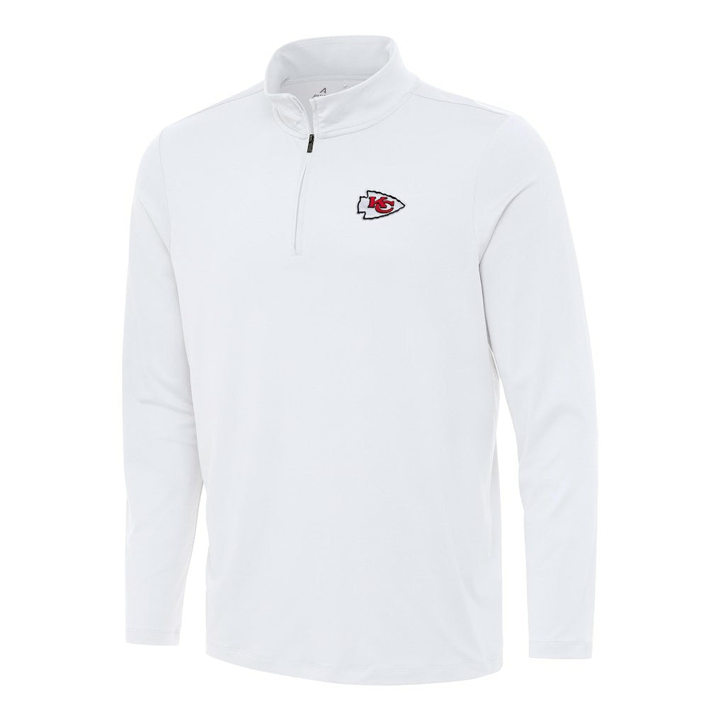Kansas City Chiefs Antigua Reprocess Quarter-Zip Top - White - NFL