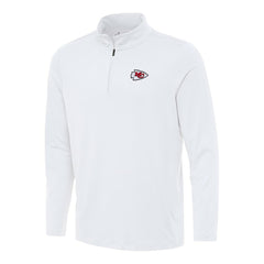 Kansas City Chiefs Antigua Reprocess Quarter-Zip Top - White - NFL