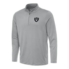 Las Vegas Raiders Antigua Reprocess Quarter-Zip Top - Gray - NFL