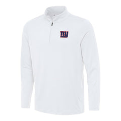 New York Giants Antigua Reprocess Quarter-Zip Top - White - NFL