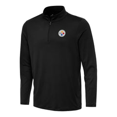 Pittsburgh Steelers Antigua Reprocess Quarter-Zip Top - Black - NFL