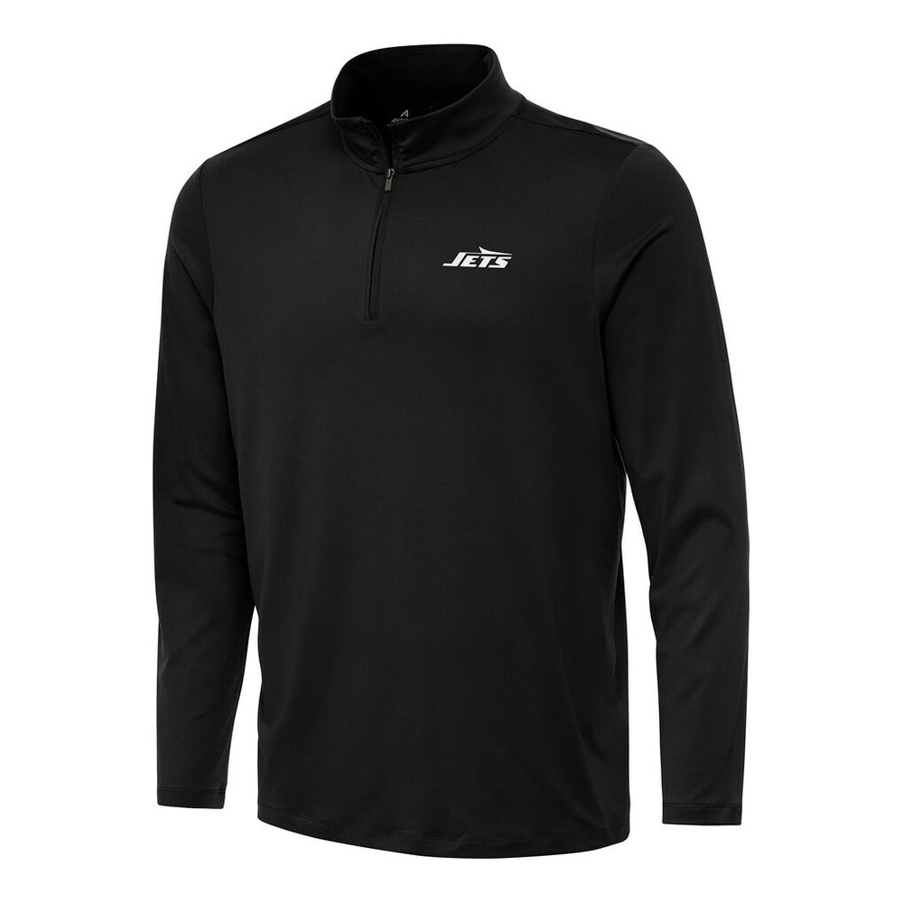 New York Jets Antigua Reprocess Quarter-Zip Top - Black - NFL