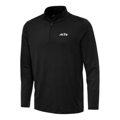 New York Jets Antigua Reprocess Quarter-Zip Top - Black - NFL