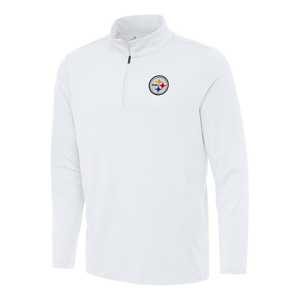 Pittsburgh Steelers Antigua Reprocess Quarter-Zip Top - White - NFL
