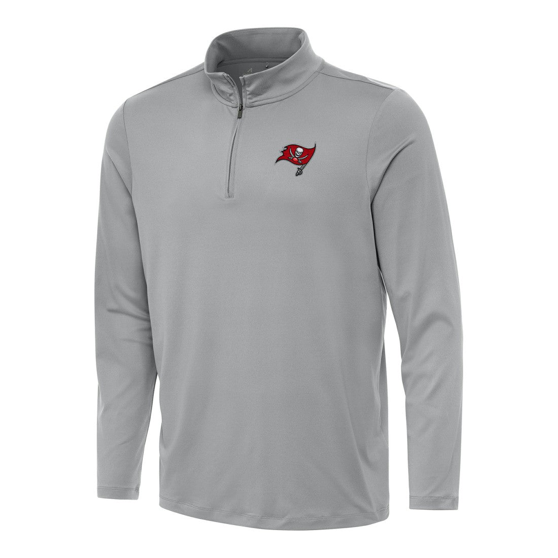 Tampa Bay Buccaneers Antigua Reprocess Quarter-Zip Top - Gray - NFL