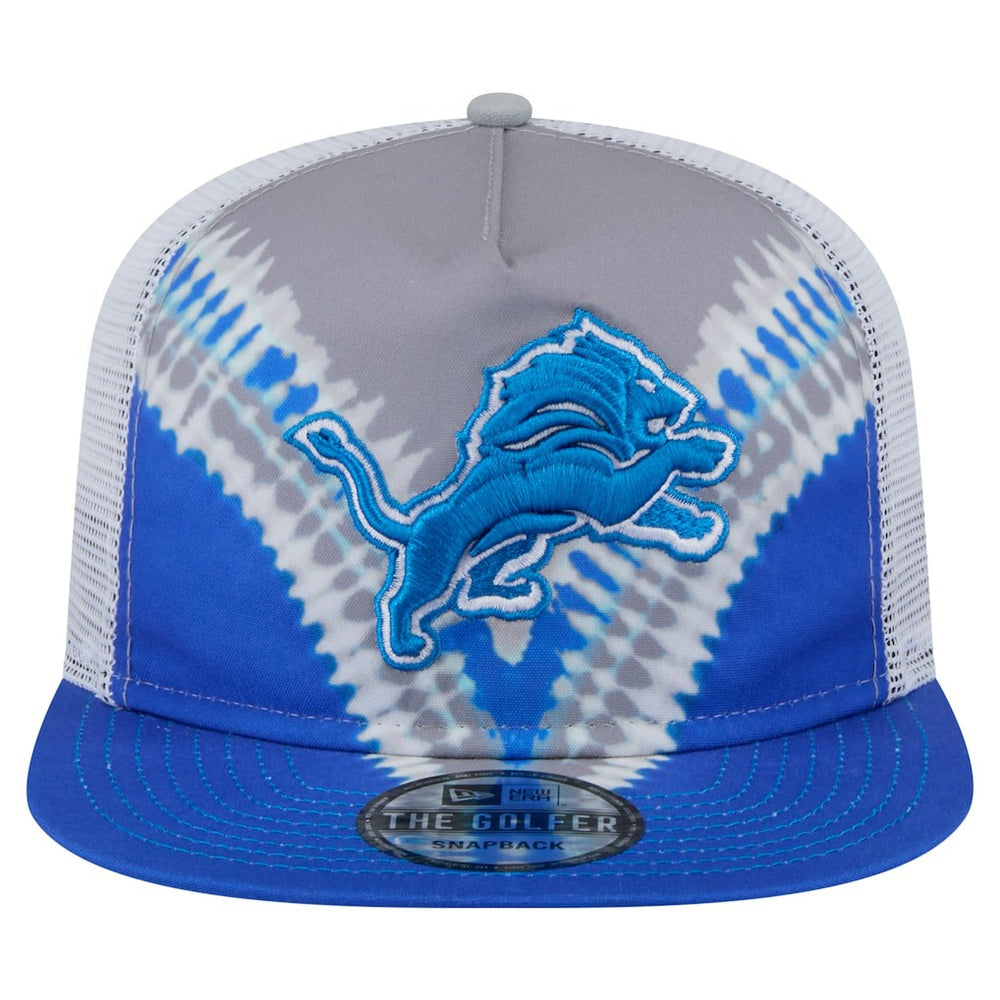 Detroit Lions New Era Throwback Dye Golfer Snapback Hat - Gray/Blue - NFL