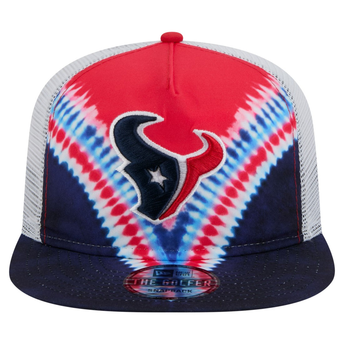 Houston Texans New Era Throwback Dye Golfer Snapback Hat - Red/Navy - NFL