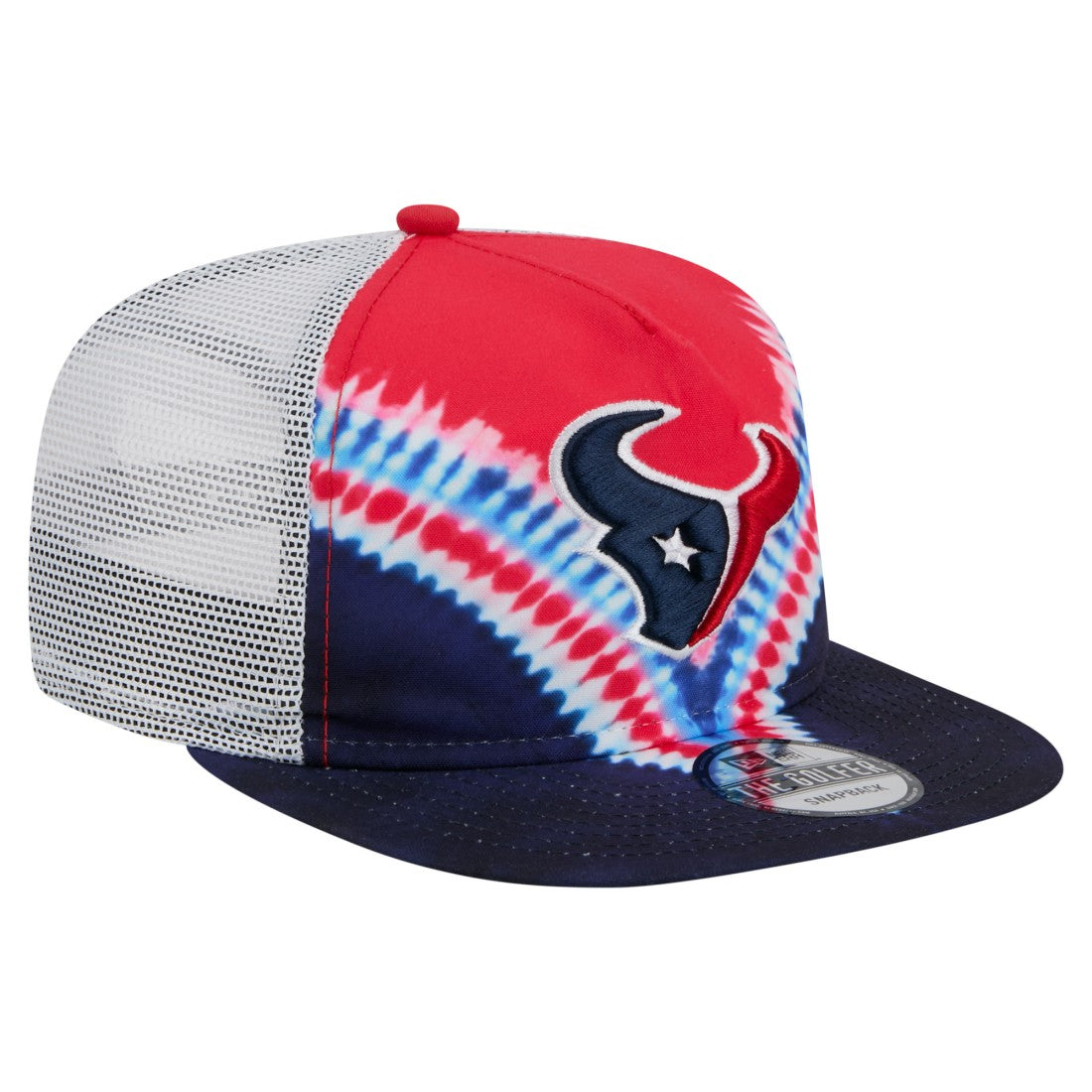 Houston Texans New Era Throwback Dye Golfer Snapback Hat - Red/Navy - NFL