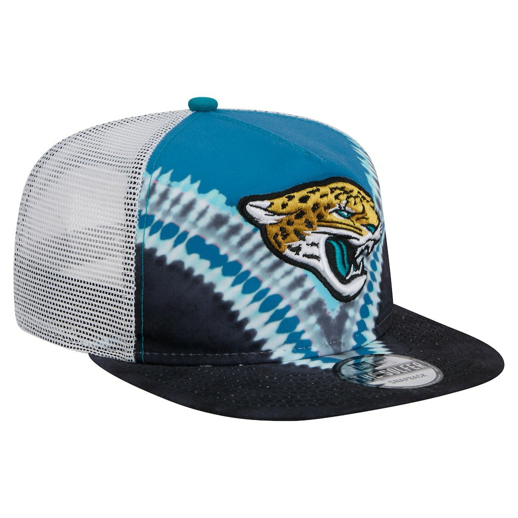Jacksonville Jaguars New Era Throwback Dye Golfer Snapback Hat - Teal/Black - NFL