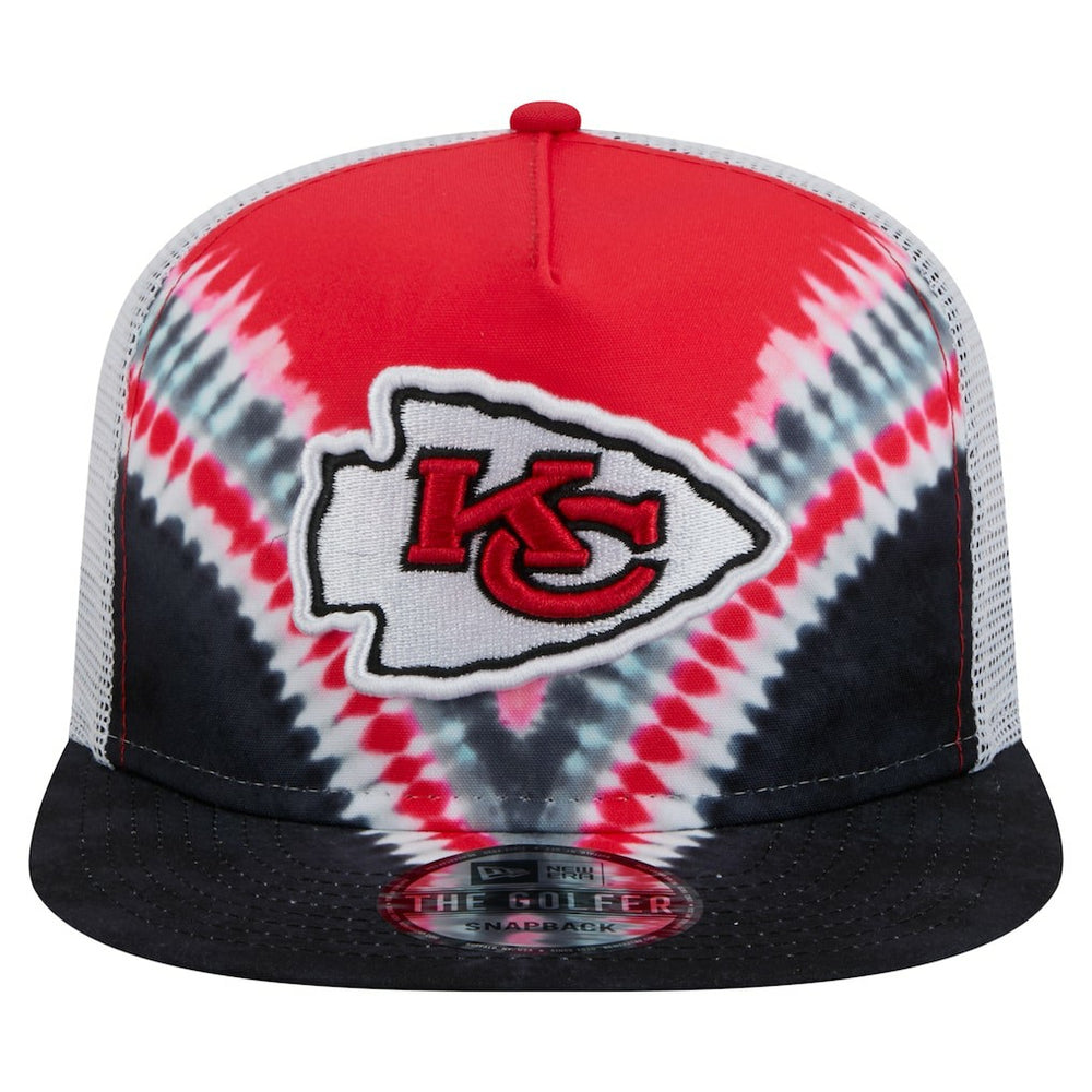 Kansas City Chiefs New Era Throwback Dye Golfer Snapback Hat - Red/Black - NFL