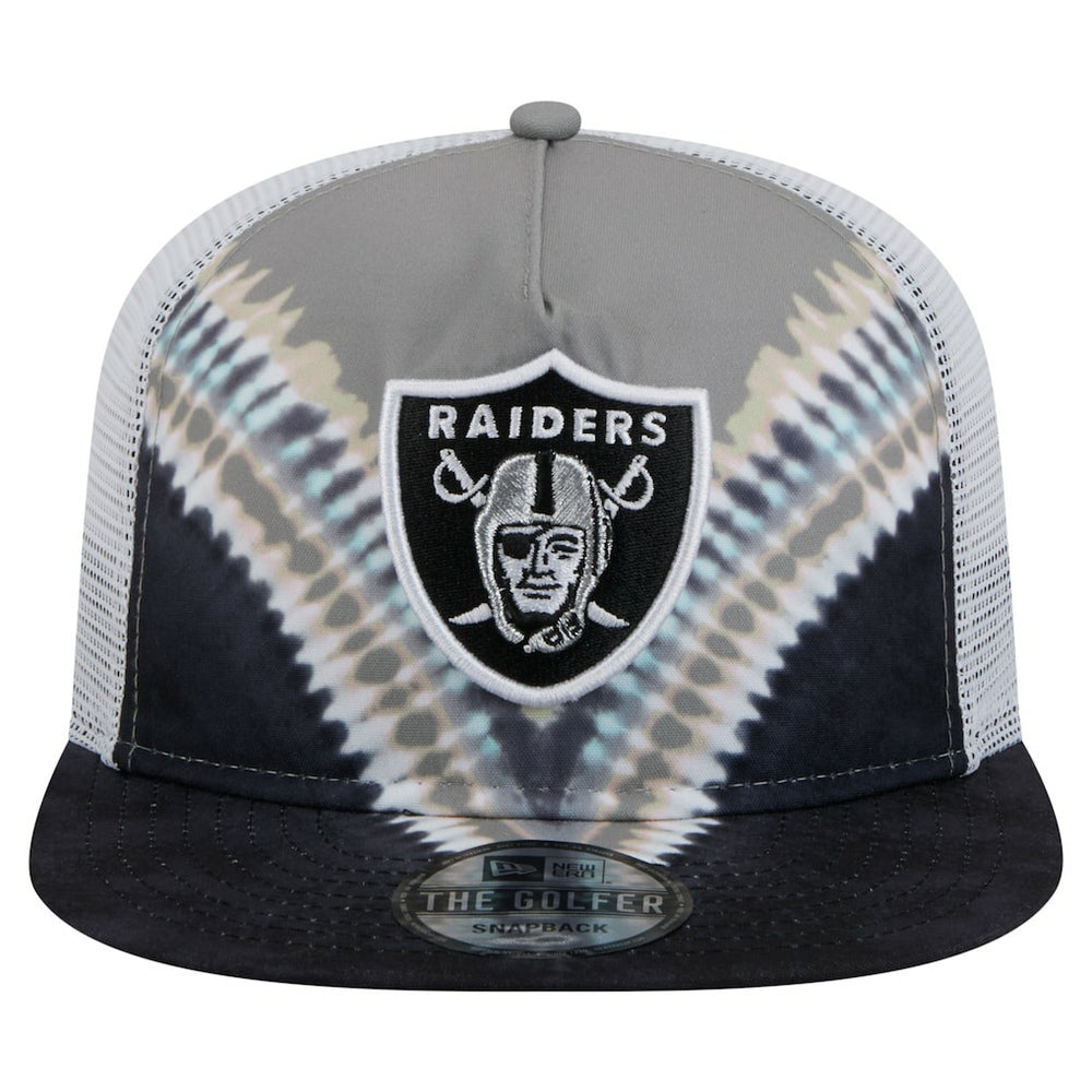 Las Vegas Raiders New Era Throwback Dye Golfer Snapback Hat - Gray/Black - NFL