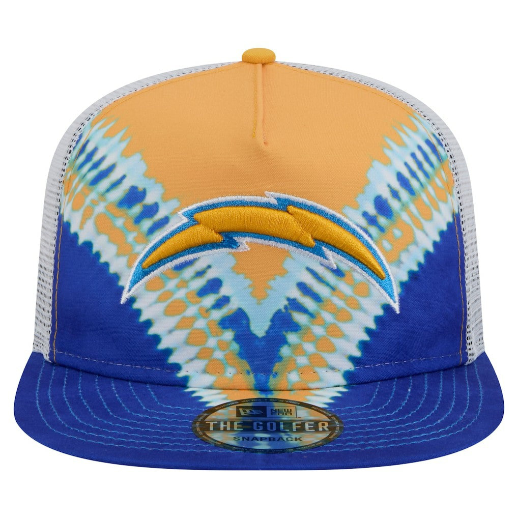 Los Angeles Chargers New Era Throwback Dye Golfer Snapback Hat - Gold/Blue - NFL
