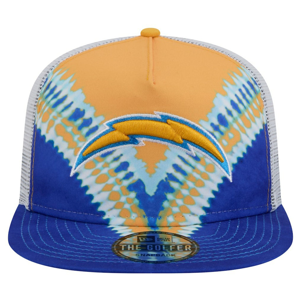 Los Angeles Chargers New Era Throwback Dye Golfer Snapback Hat - Gold/Blue - NFL
