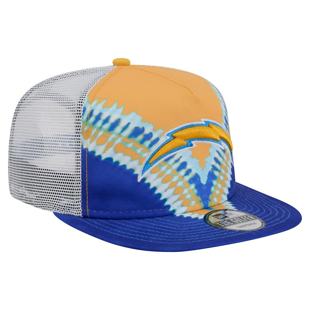 Los Angeles Chargers New Era Throwback Dye Golfer Snapback Hat - Gold/Blue - NFL