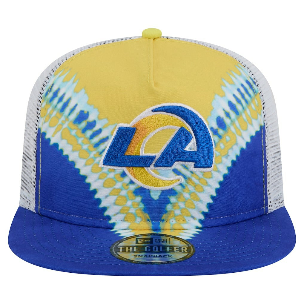 Los Angeles Rams New Era Throwback Dye Golfer Snapback Hat - Gold/Royal - NFL