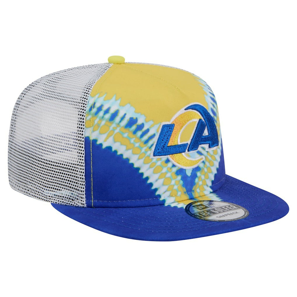 Los Angeles Rams New Era Throwback Dye Golfer Snapback Hat - Gold/Royal - NFL