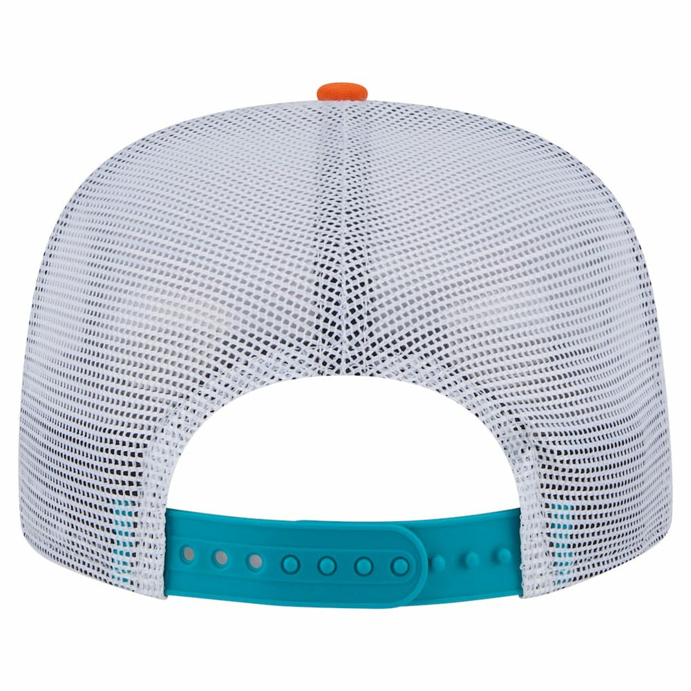 Miami Dolphins New Era Throwback Dye Golfer Snapback Hat - Orange/Aqua - NFL