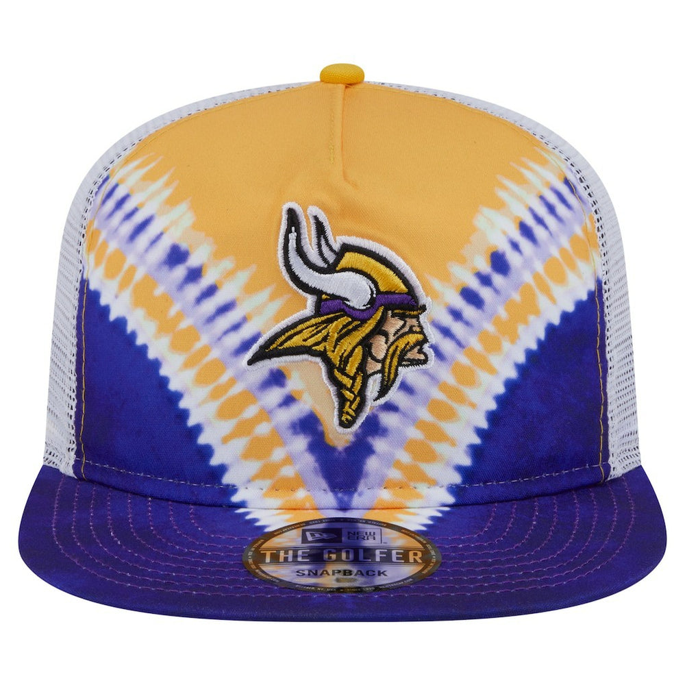 Minnesota Vikings New Era Throwback Dye Golfer Snapback Hat - Gold/Purple - NFL
