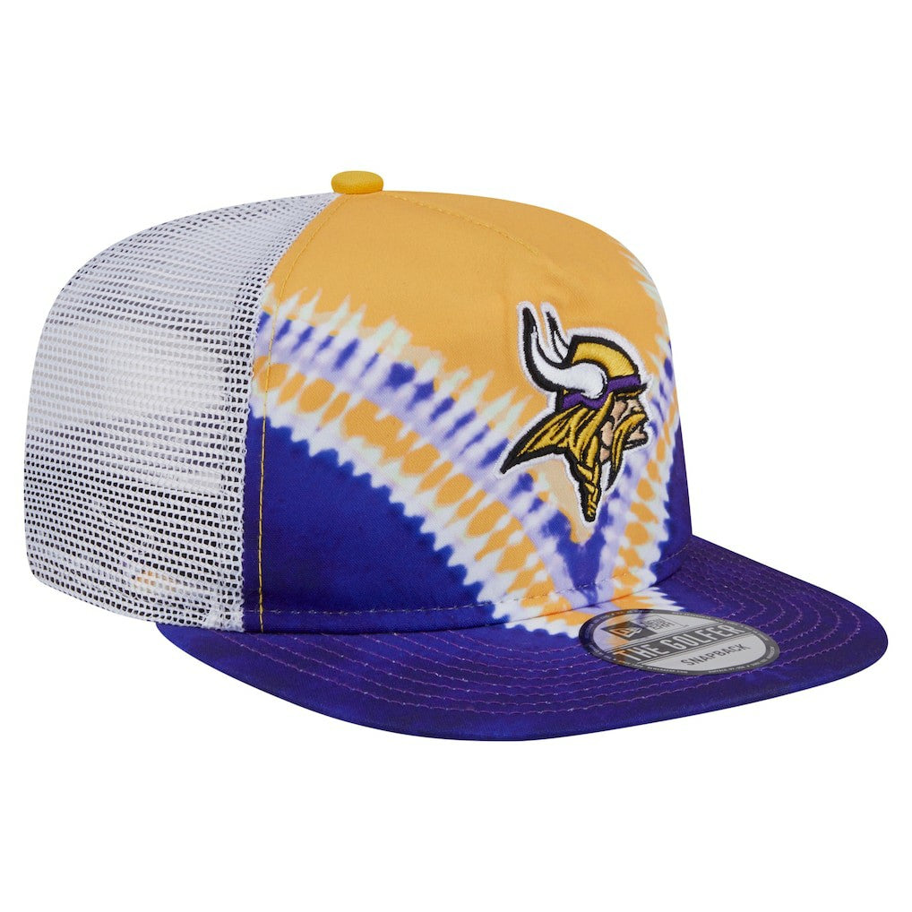 Minnesota Vikings New Era Throwback Dye Golfer Snapback Hat - Gold/Purple - NFL