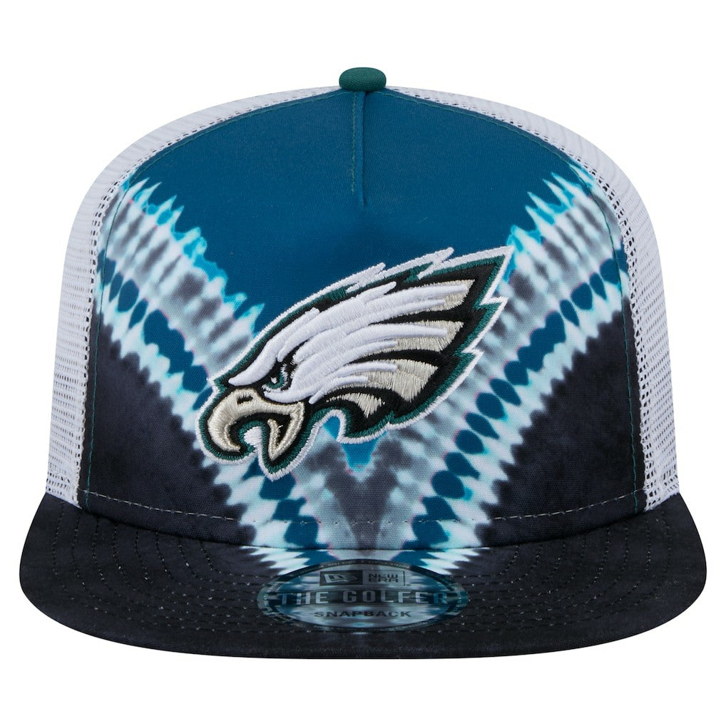 Philadelphia Eagles New Era Throwback Dye Golfer Snapback Hat - Midnight Green/Black - NFL