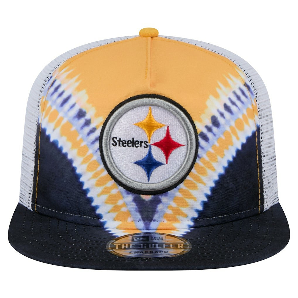 Pittsburgh Steelers New Era Throwback Dye Golfer Snapback Hat - Gold/Black - NFL