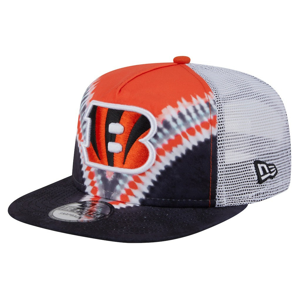 Cincinnati Bengals New Era Throwback Dye Golfer Snapback Hat - Orange/Black - NFL