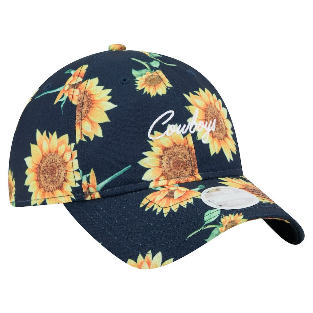Dallas Cowboys New Era Women's Adventure Sunflower 9TWENTY Adjustable Hat - Navy - NFL