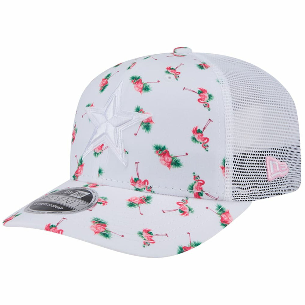 Dallas Cowboys New Era Adventure Flamingo Pattern 9SEVENTY Stretch-Snap Hat - White - NFL