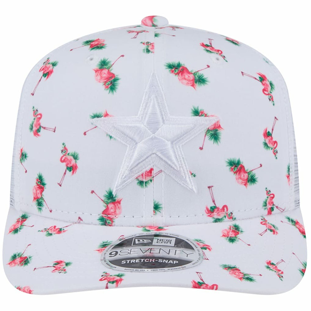 Dallas Cowboys New Era Adventure Flamingo Pattern 9SEVENTY Stretch-Snap Hat - White - NFL
