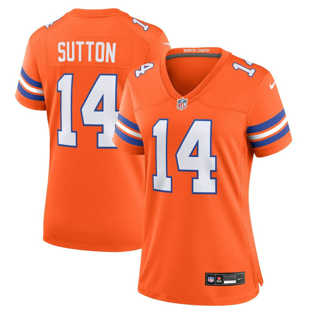Courtland Sutton Denver Broncos Women's Mile High Collection 1977 Throwback Player Game Jersey - Orange - Nike