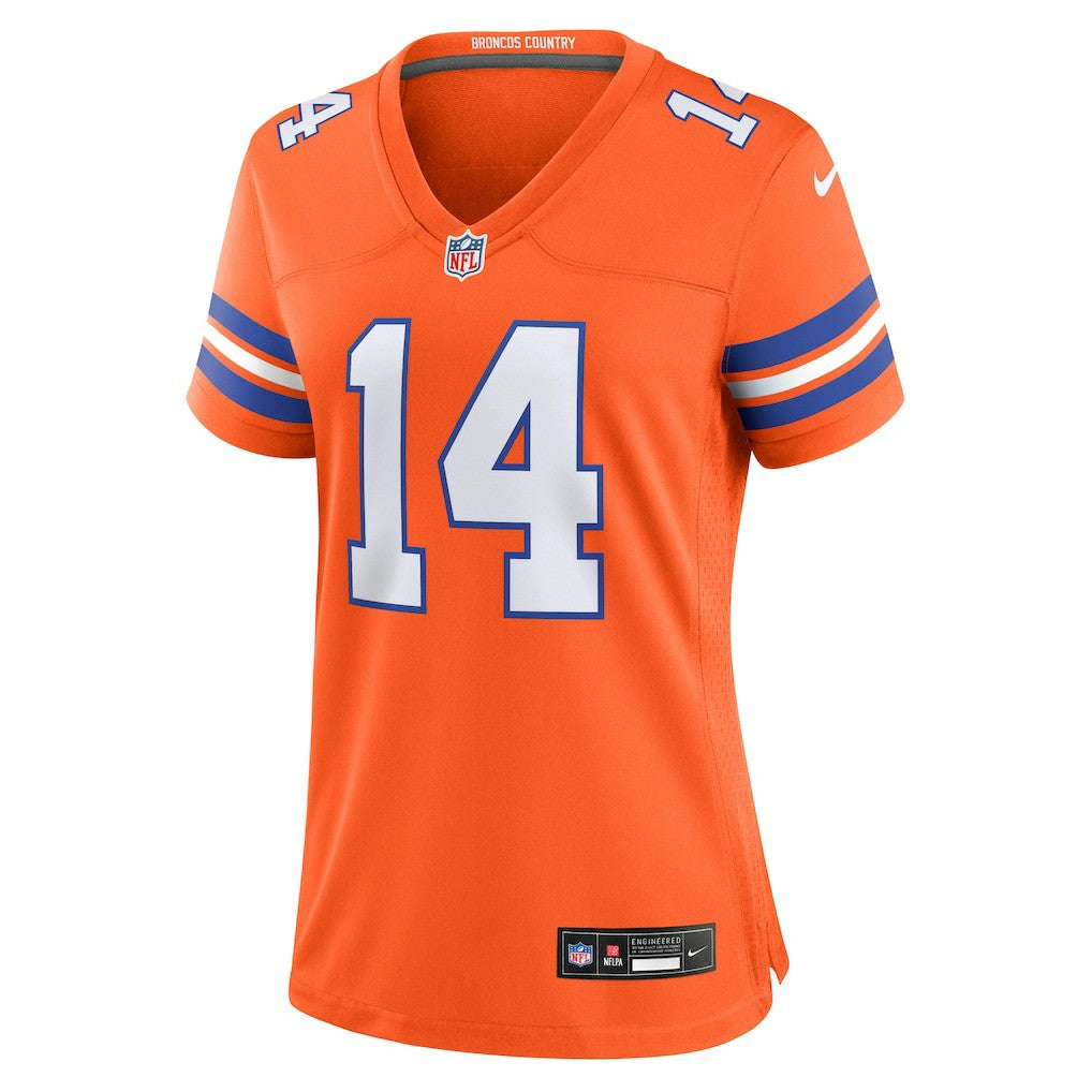 Courtland Sutton Denver Broncos Women's Mile High Collection 1977 Throwback Player Game Jersey - Orange - Nike