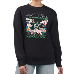 Dallas Stars G-III 4Her by Carl Banks Women's Flower Logo Pullover Sweatshirt - Black | NHL Clearance