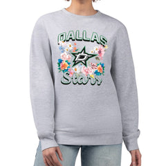 Dallas Stars G-III 4Her by Carl Banks Women's Flower Logo Pullover Sweatshirt - Heather Gray | NHL discount