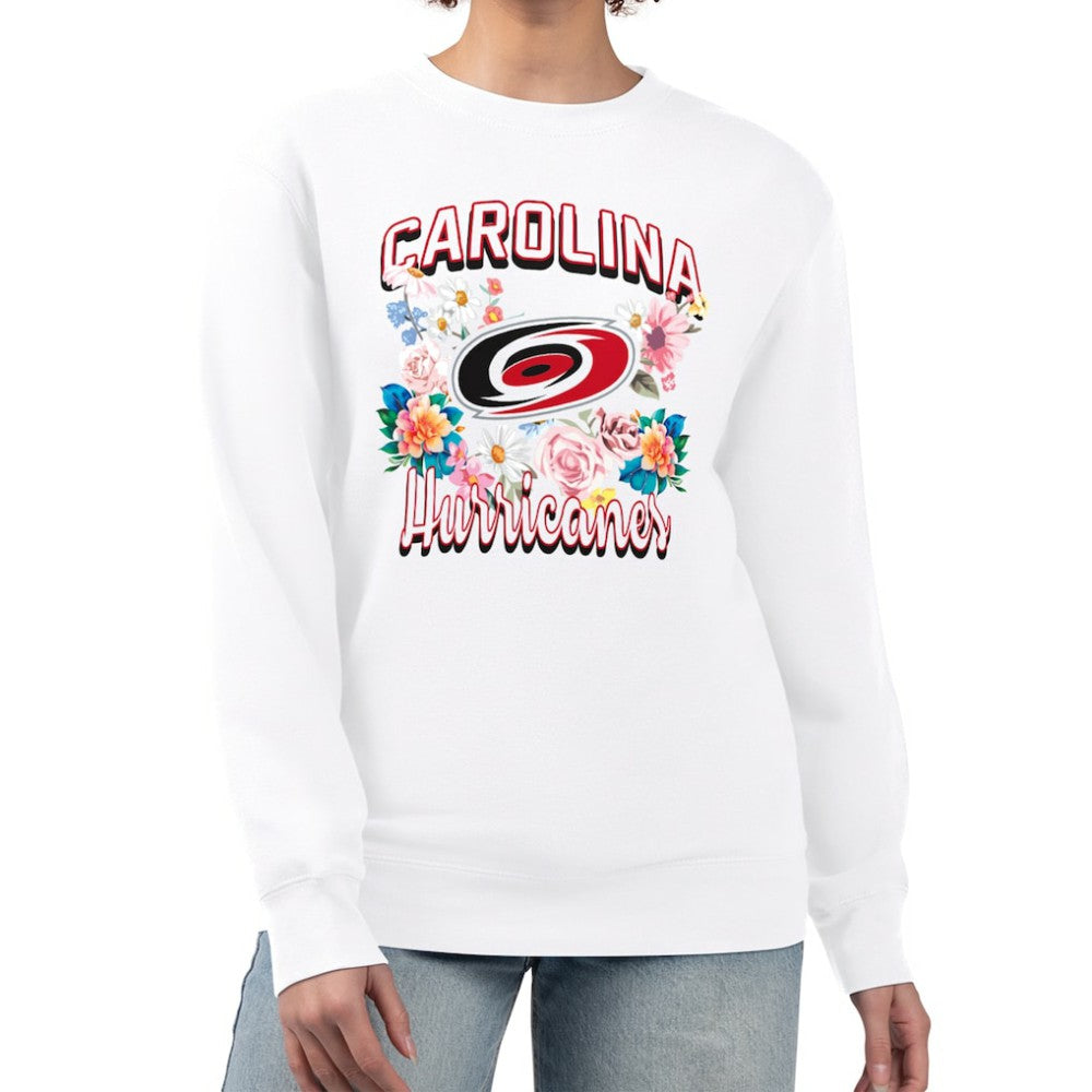 Carolina Hurricanes G-III 4Her by Carl Banks Women's Flower Logo Pullover Sweatshirt - White | NHL sale