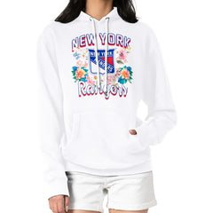 New York Rangers G-III 4Her by Carl Banks Women's Flower Logo Pullover Hoodie - White | NHL near me