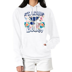 St. Louis Blues G-III 4Her by Carl Banks Women's Flower Logo Pullover Hoodie - White | NHL on sale