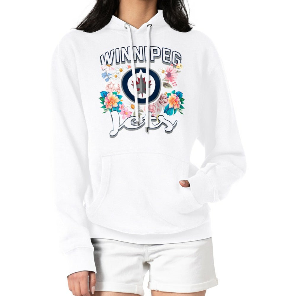 Winnipeg Jets G-III 4Her by Carl Banks Women's Flower Logo Pullover Hoodie - White | NHL near me